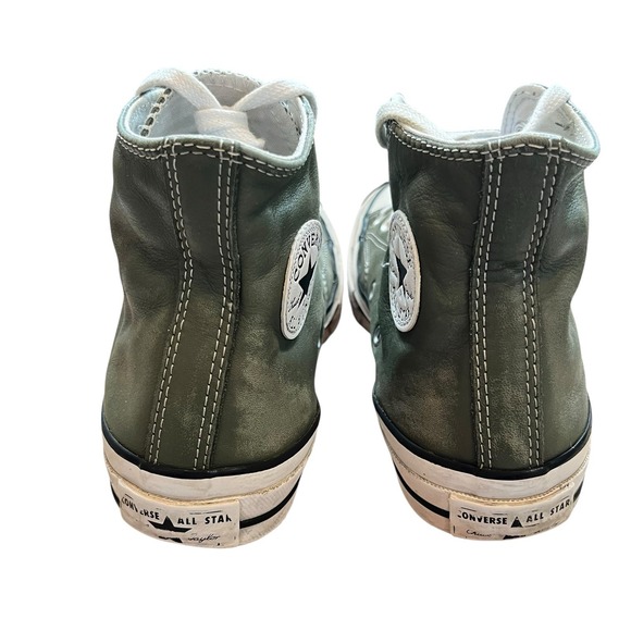 Converse Chuck Taylor All Star Sneakers Shoes Mens Size 4 Womens 6 Green Leather - Picture 7 of 12